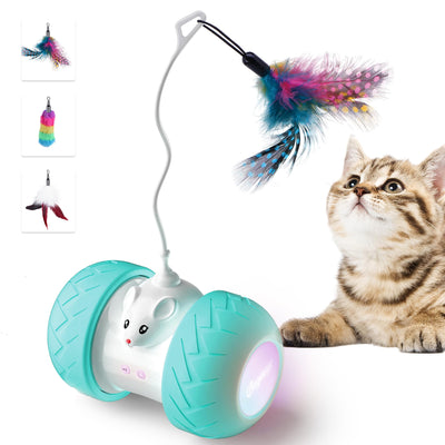 Cat Automatic Mouse Feather Toy