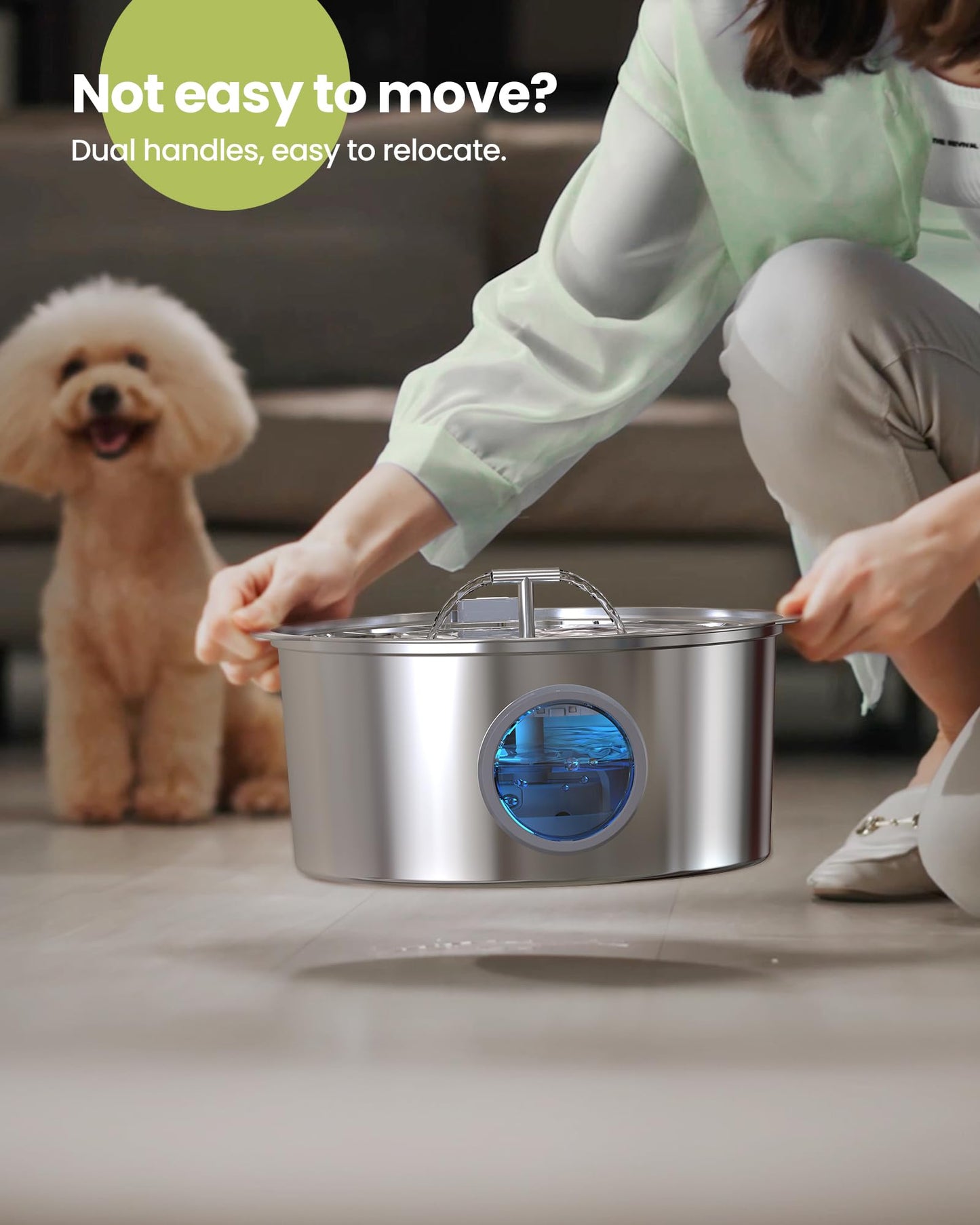 Dog Large 7L Stainless Steel Water Fountain