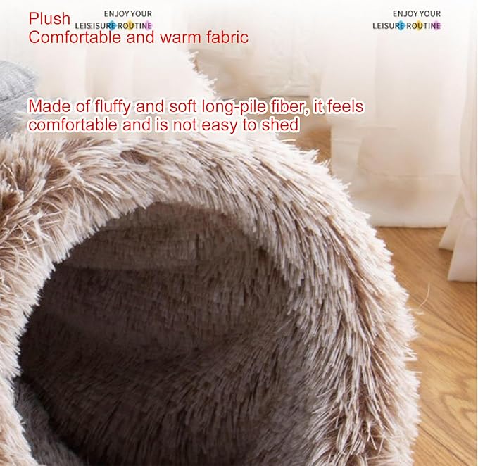 Pet Plush Winter Cave Bed