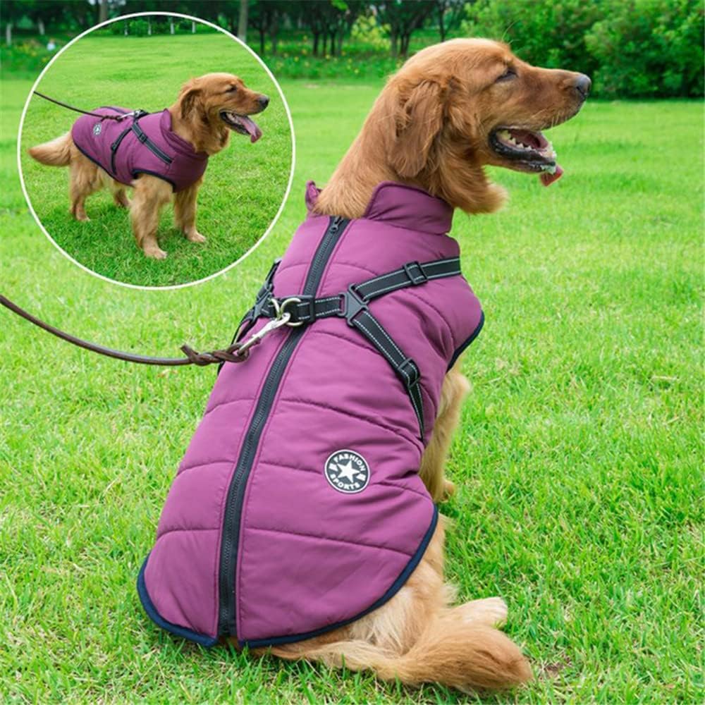 Dog Waterproof Cotton Winter Harness Jacket Vest