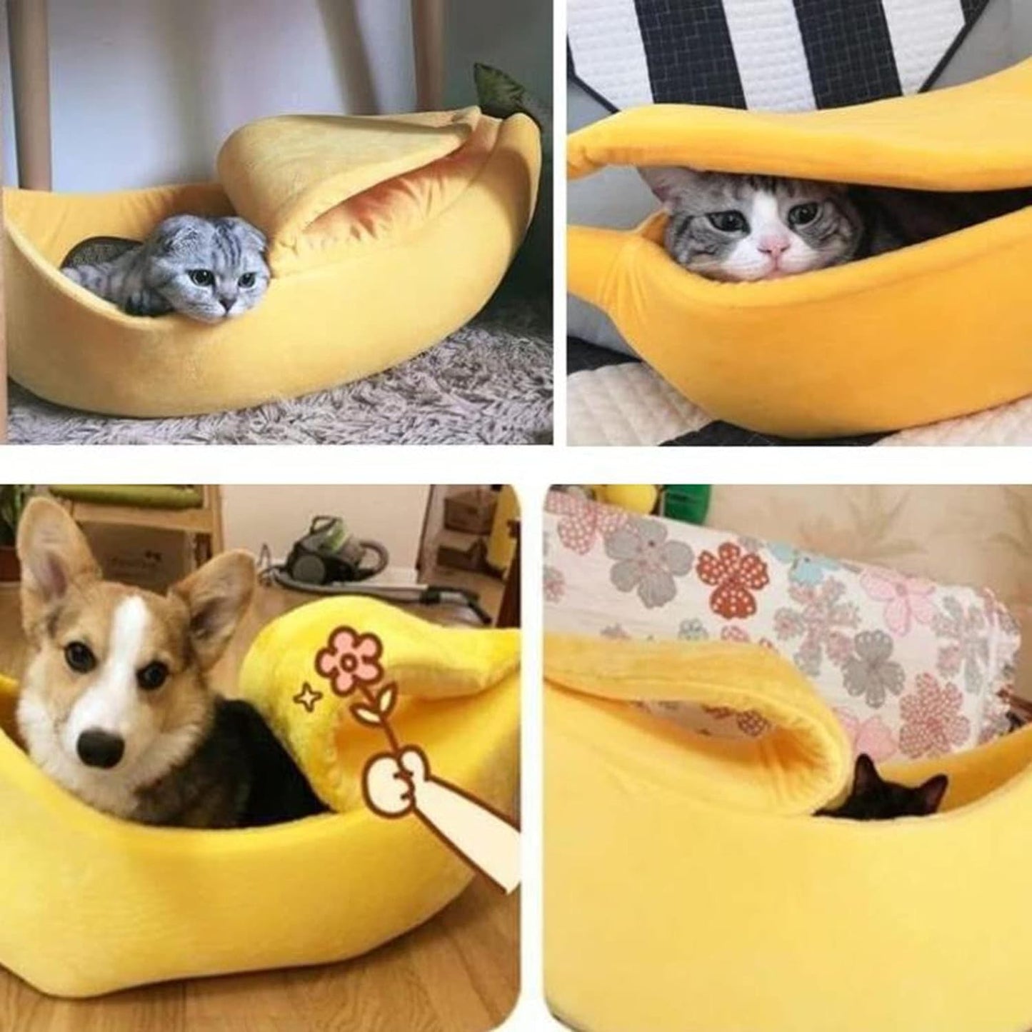 Pet Banana Cozy Bed House