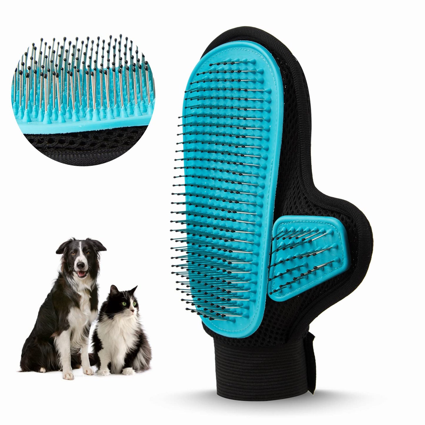 Pet Deshedding Pin Tip Brushing Glove