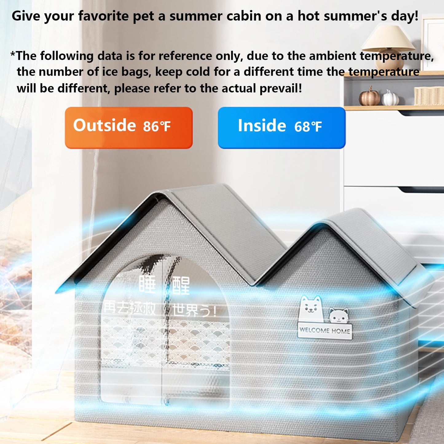 Pet Ice Cooling Insulated House