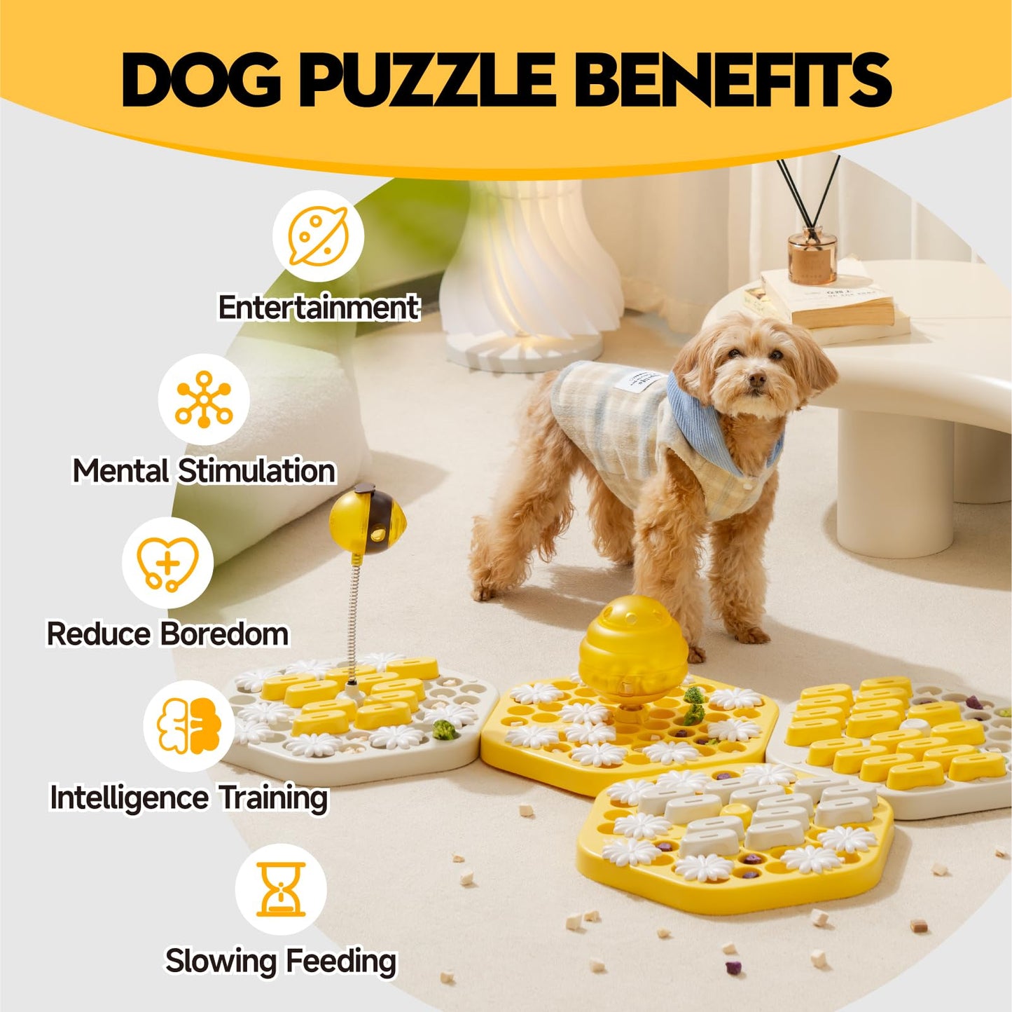 Pet Slow Feeder IQ Training Puzzle Toy