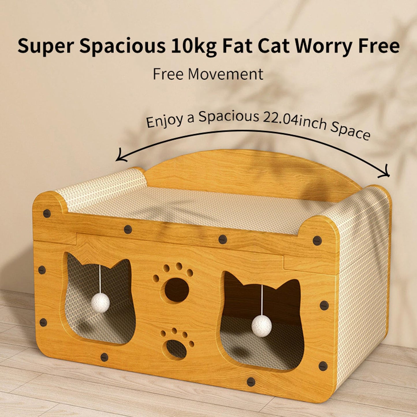 Cat Wooden Scratcher Play House