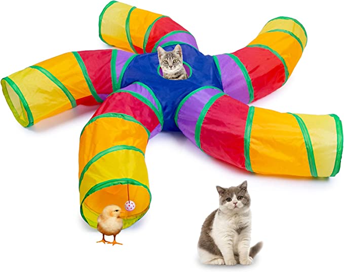 Cat 5 Way Collapsible Interactive Maze Play Tunnel