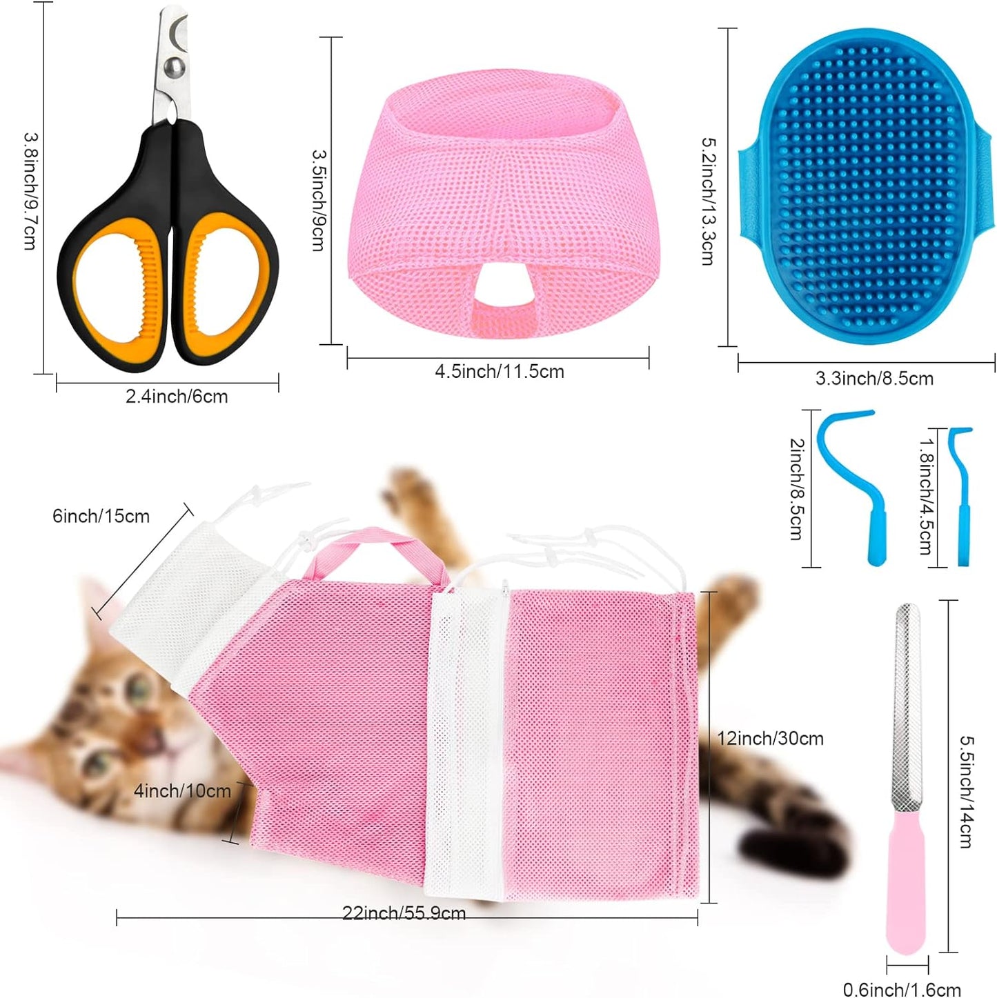 Cat Grooming Bath Set & Accessories