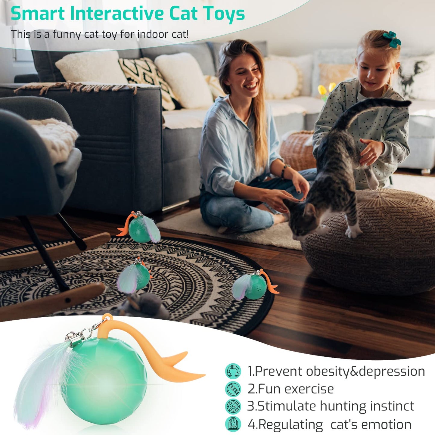 Cat Active Rolling Ball With LED Lights