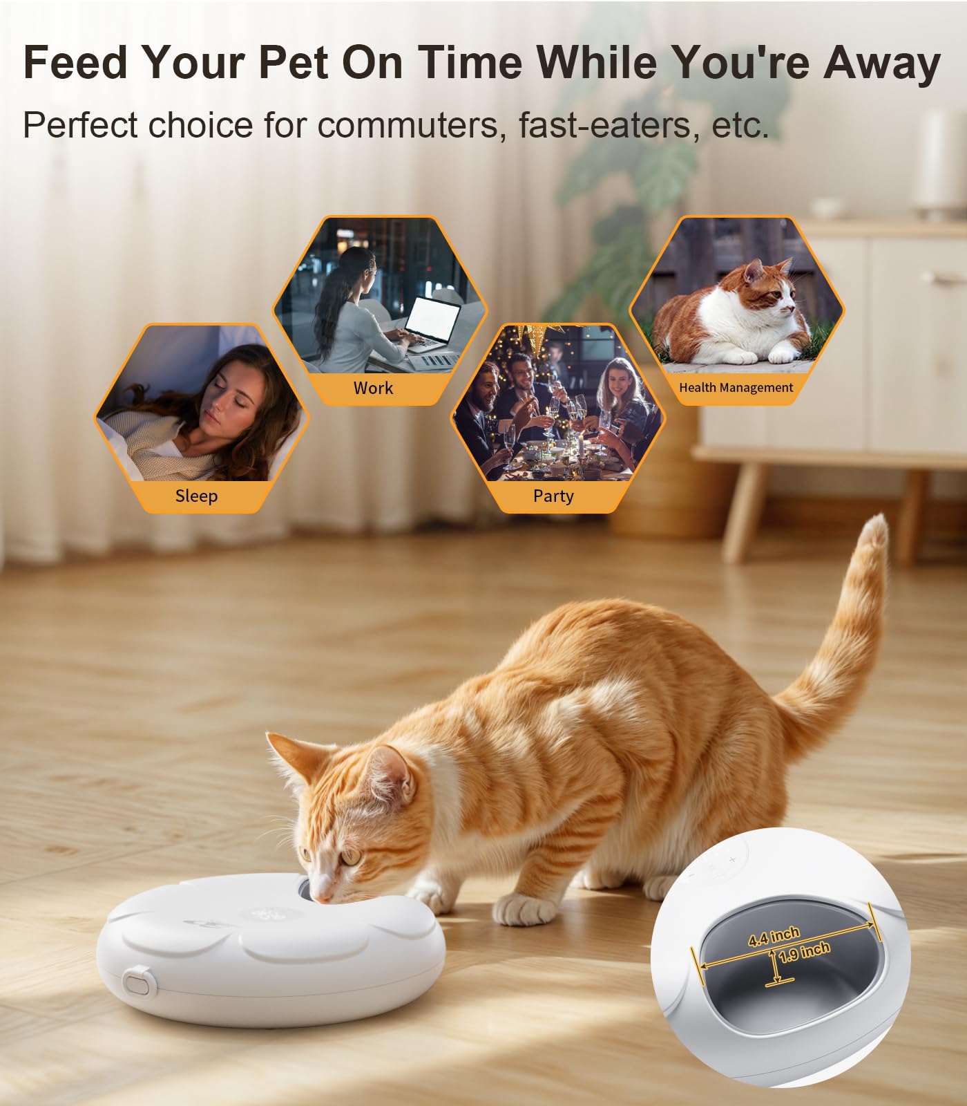 Pet Cordless Automatic Food Dispenser