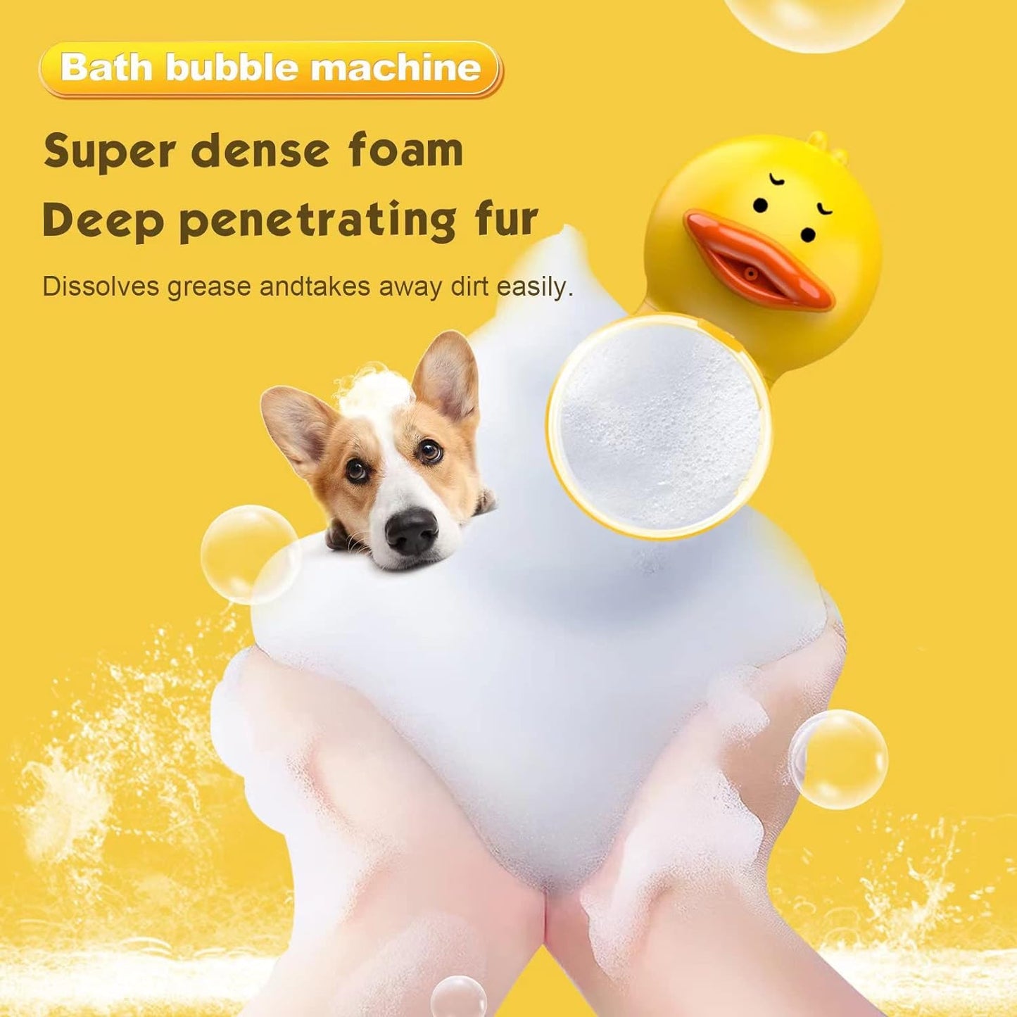 Electric Foam Soap Bath Dispenser For Dogs