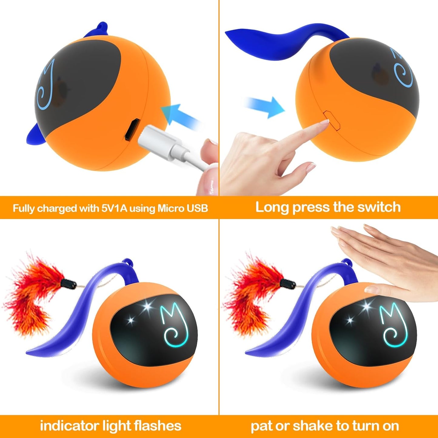 Cat Automatic Rolling Ball Toy