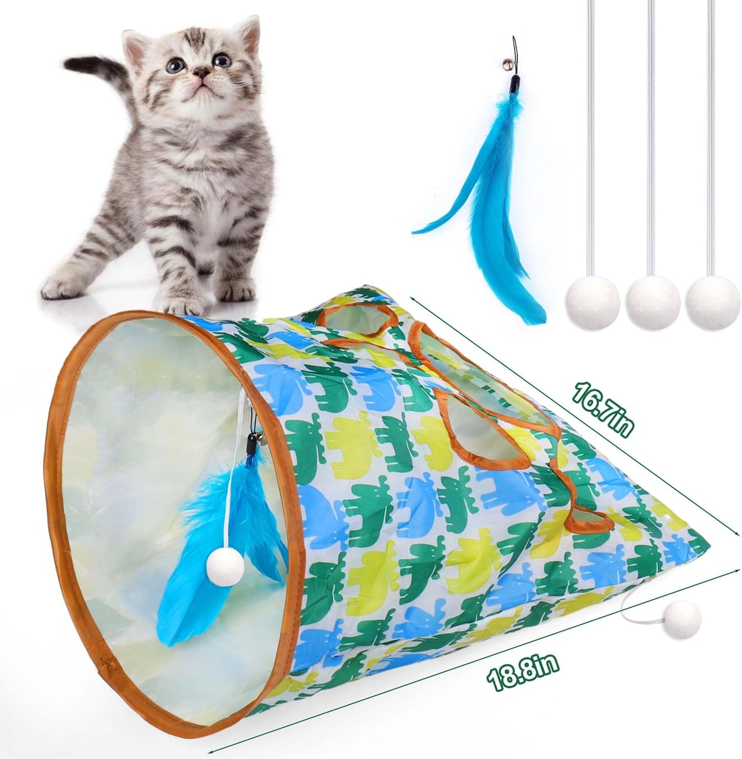 Cat Crinkle Tunnel Bag Toy