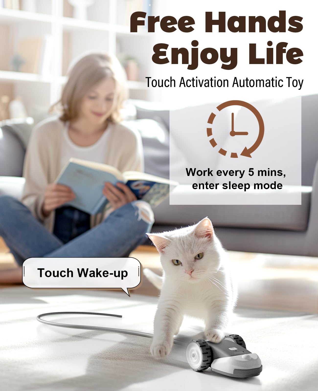 3-in-1 Mouse Car Interactive Cat Toy