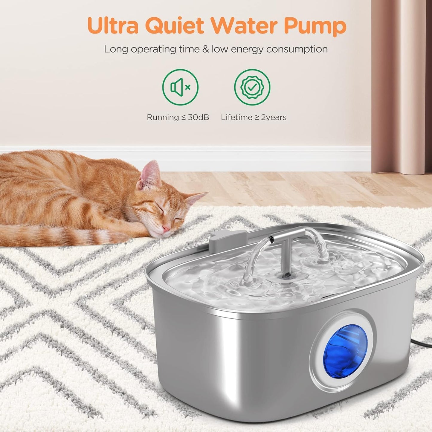 Pet Automatic 3.2L Stainless Steel Water Fountain