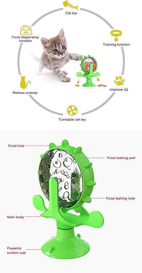 Pet Slow Feeder Windmill Spin Toy