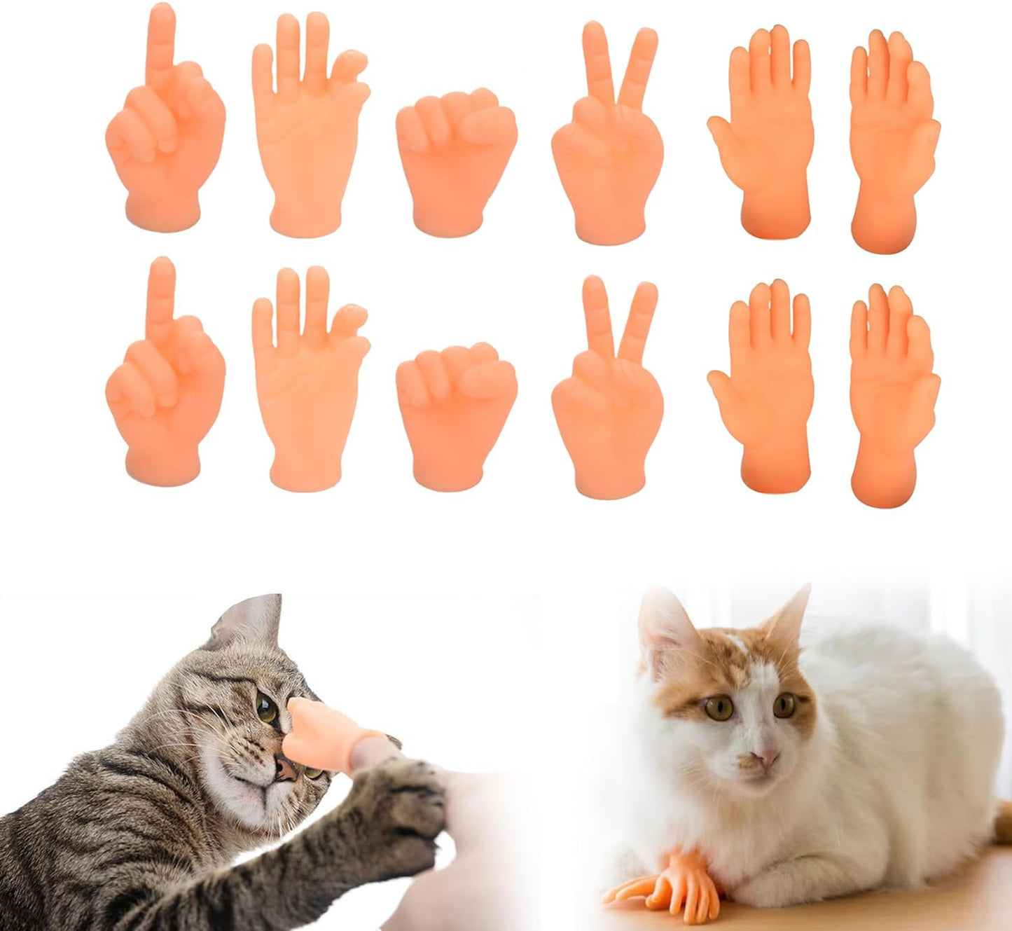 Cat Funny Mini Tiny Finger Hands