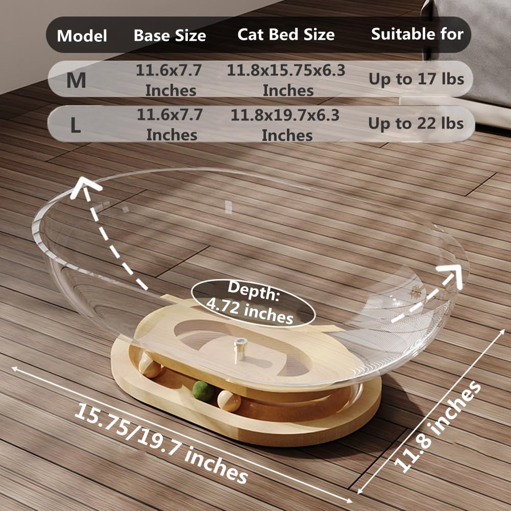 Cat Transparent Space Capsule Bed Nest