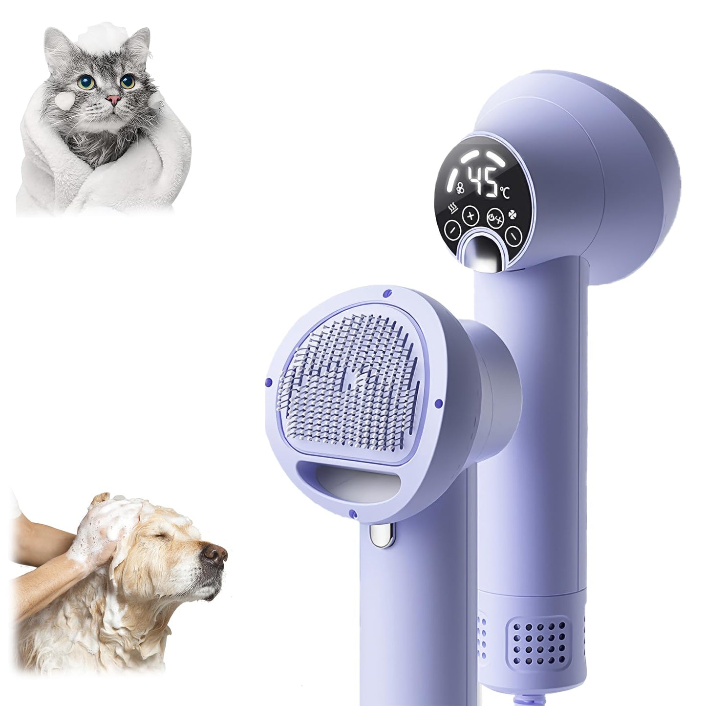 Handheld Pet Hair Dryer Brush