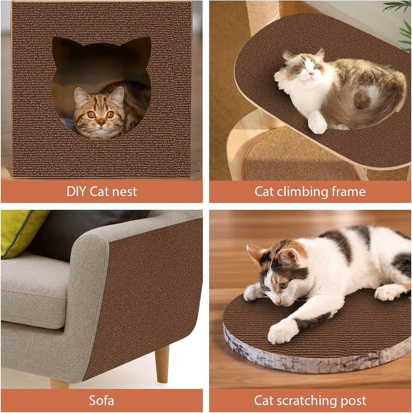 Cat Trimmable Self-Adhesive Scratching Pad