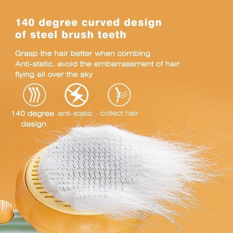 Pet Self-Cleaning Fur Remover Grooming Brush