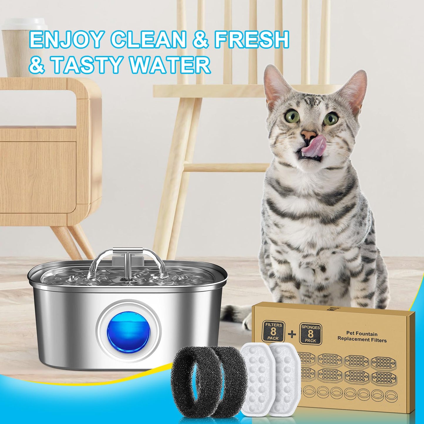 Cat 3.2L Water Fountain Filters Replacements