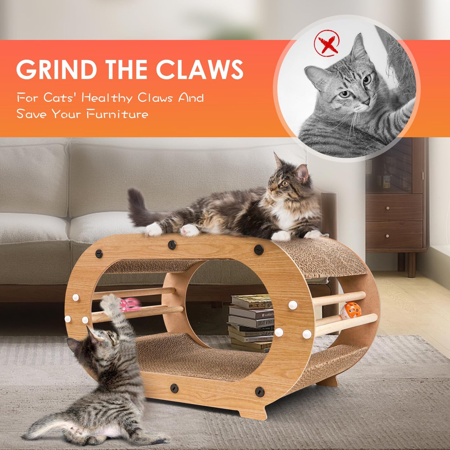 Cat Scratcher Cardboard Bed Longe