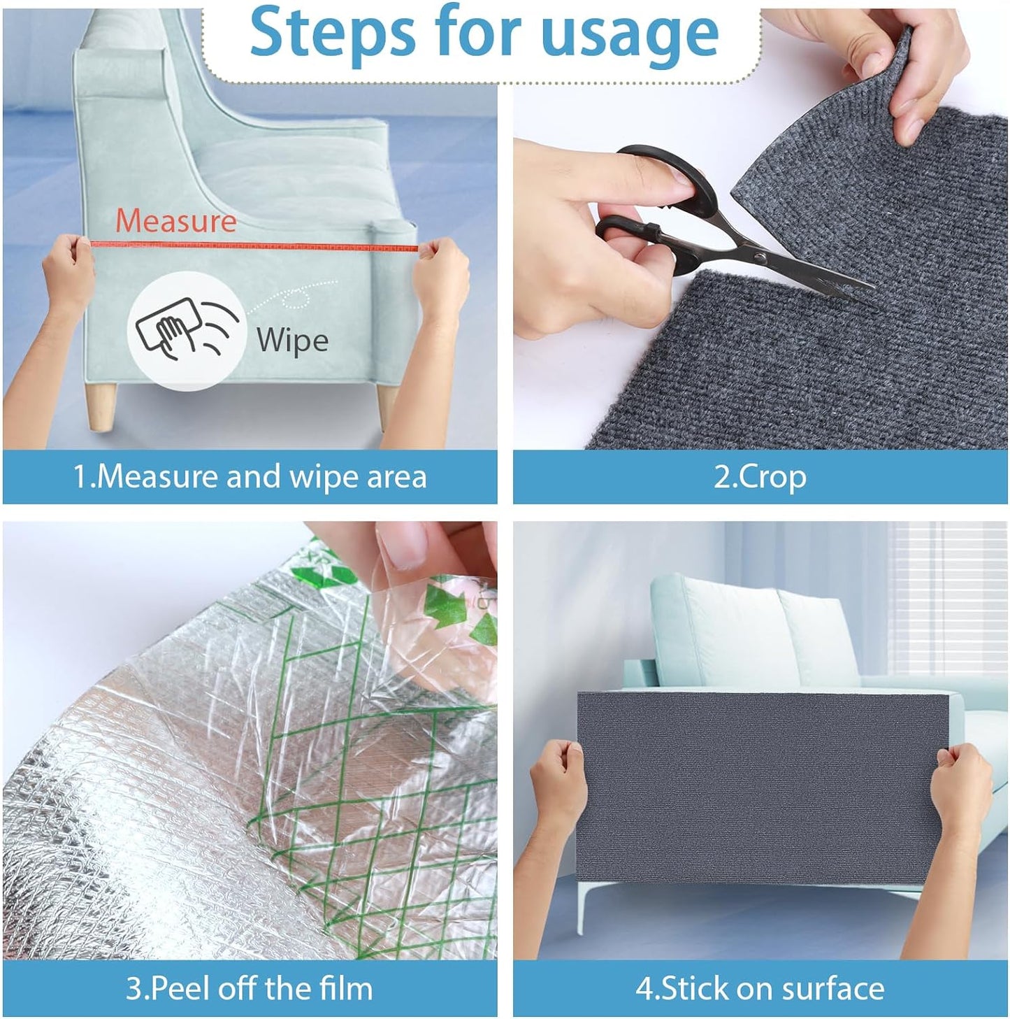 Cat Trimmable Self-Adhesive Scratching Pad