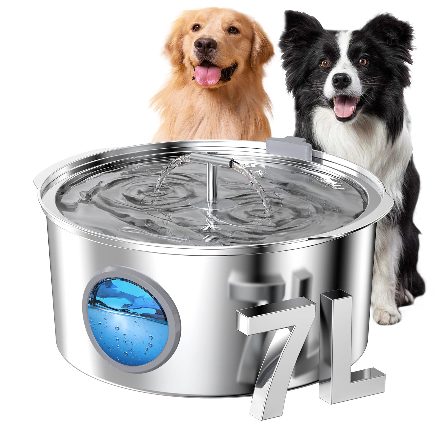 Dog Large 7L Stainless Steel Water Fountain