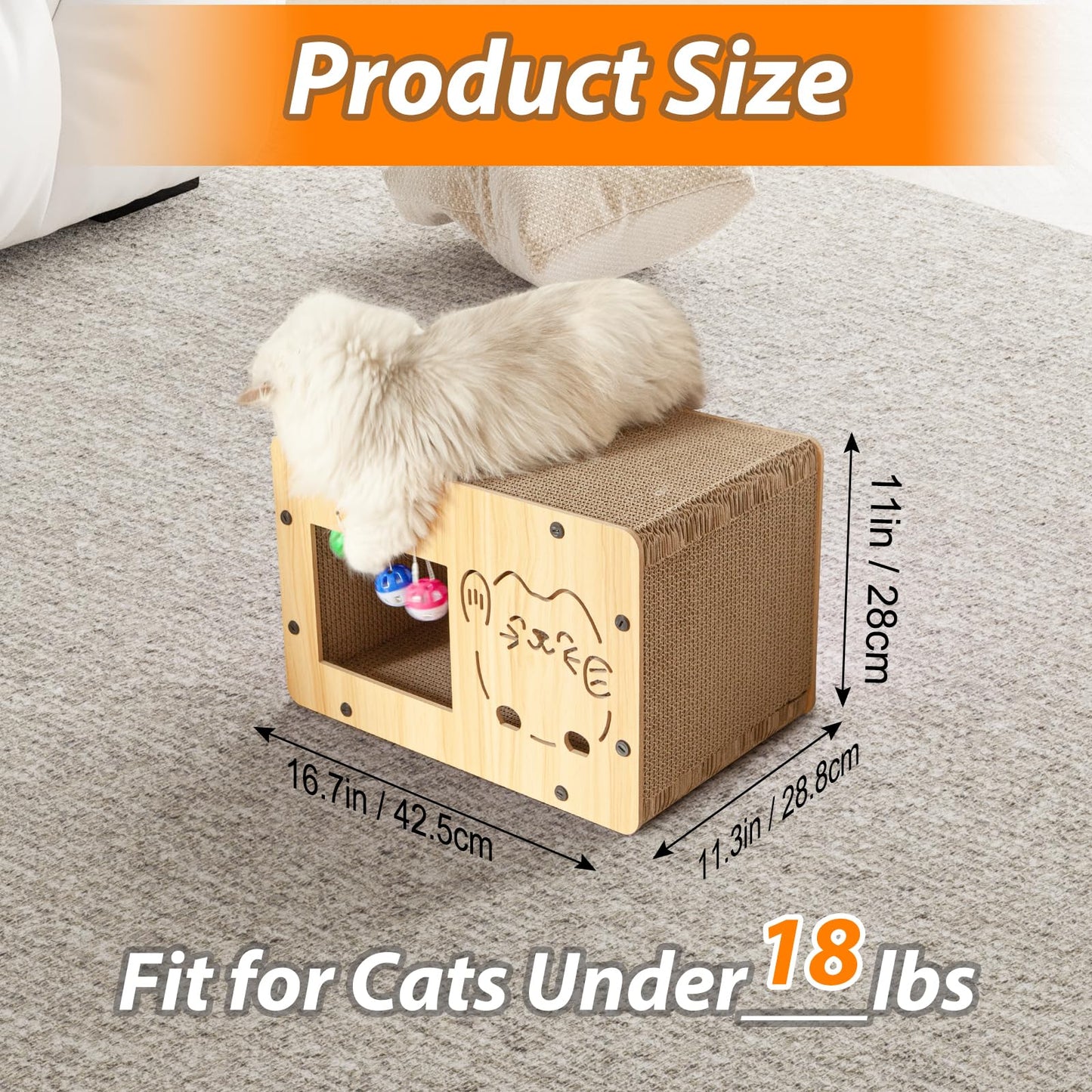 Cat Cardboard Scratcher Condo House