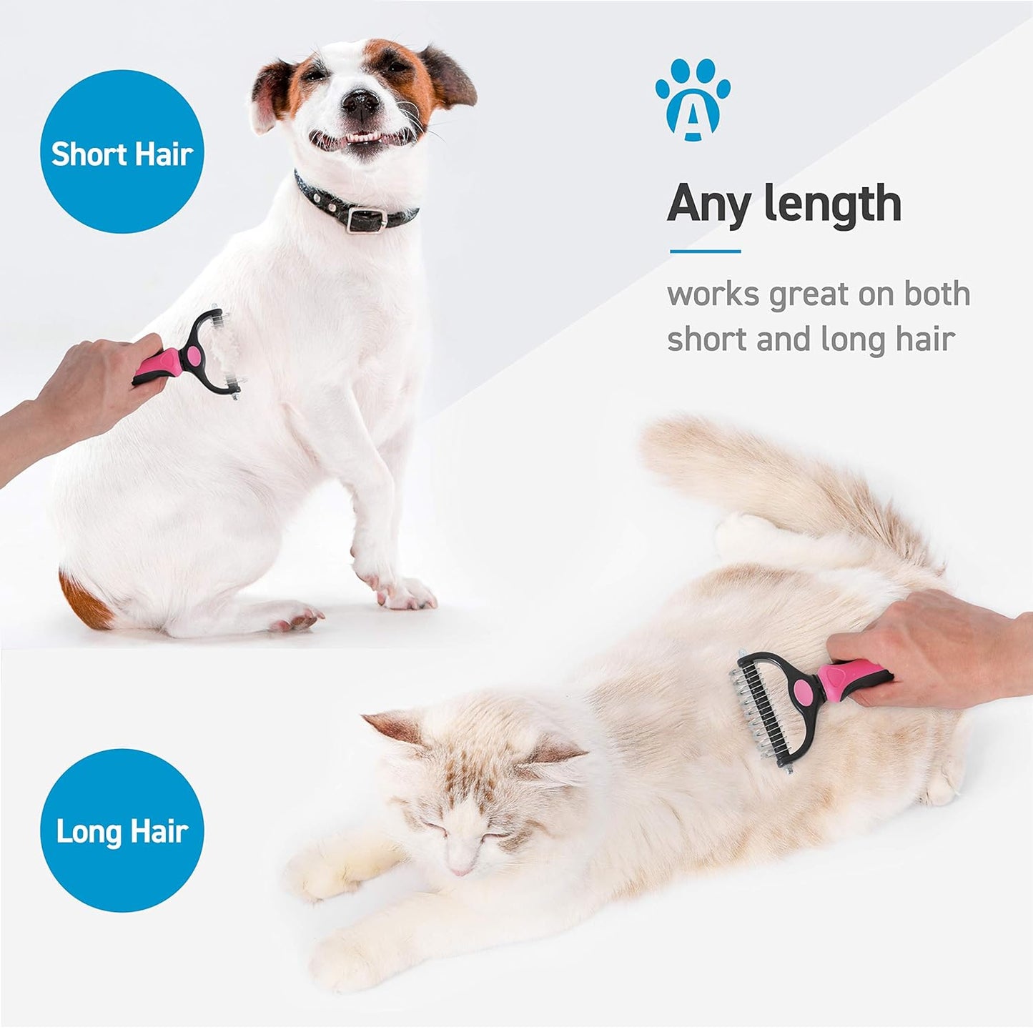 Pet Double-Sided Deshedding Comb