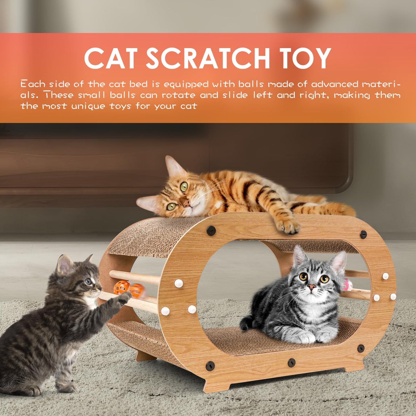 Cat Scratcher Cardboard Bed Longe