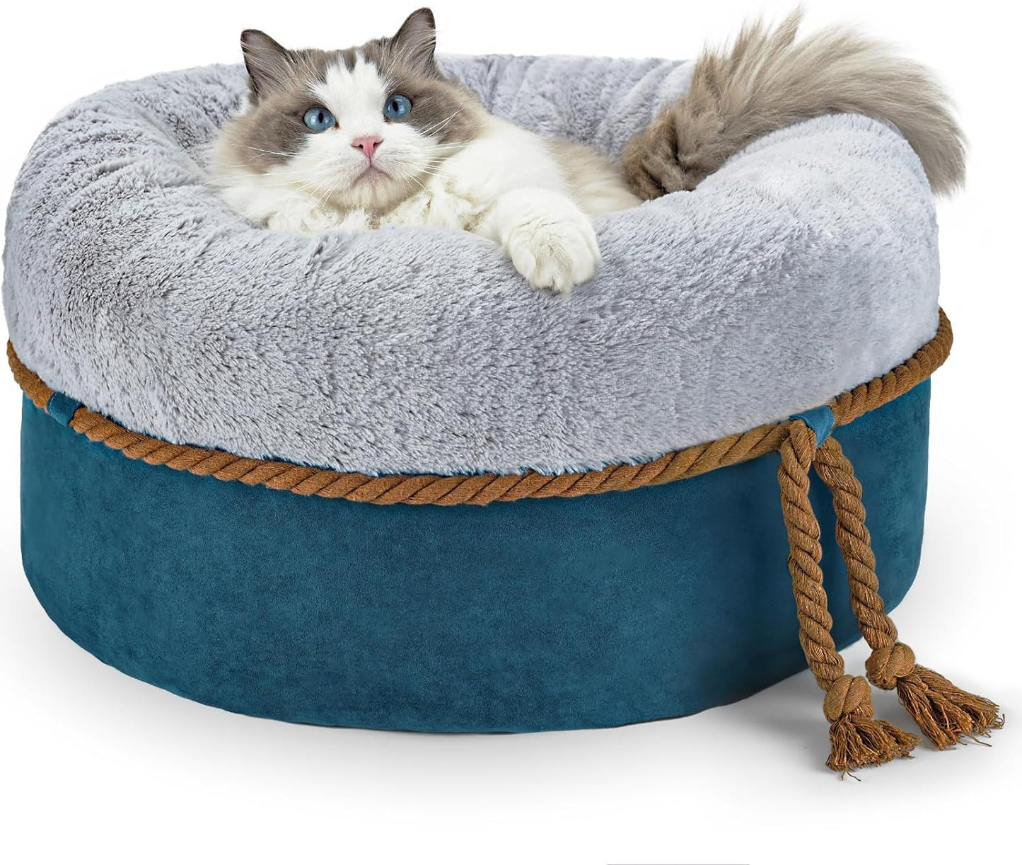 Cat Round Donut Soft Cushion Bed