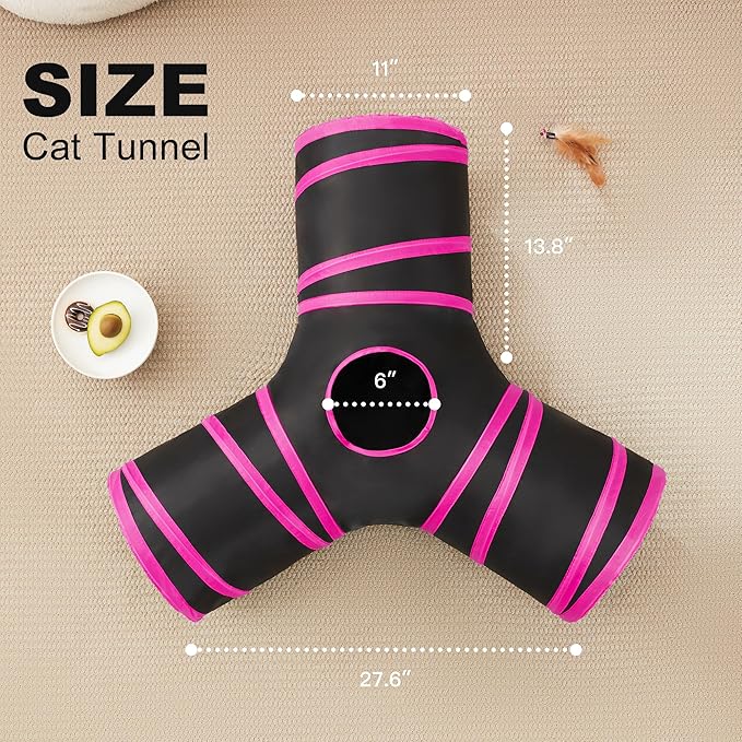 Cat 3-Way Collapsible Tunnel