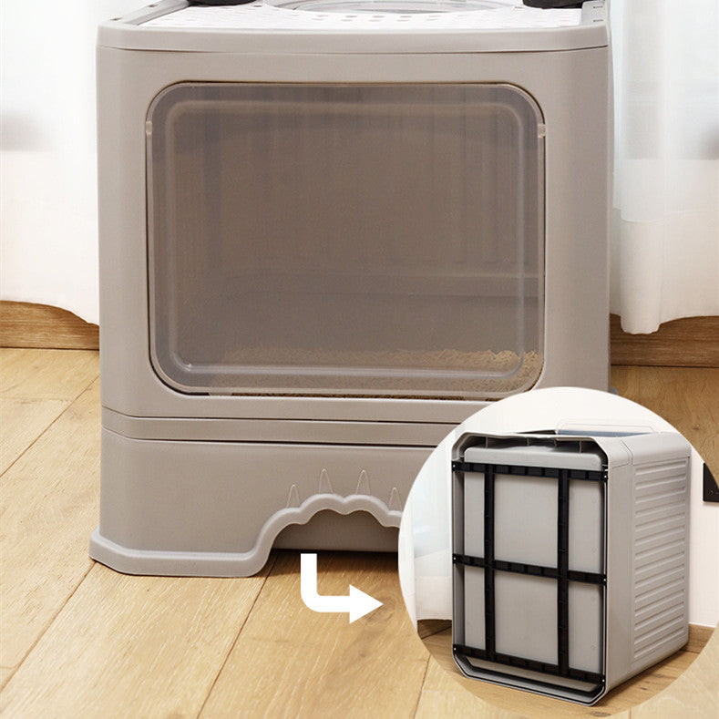 Cat Foldable Litter Box With Drawer