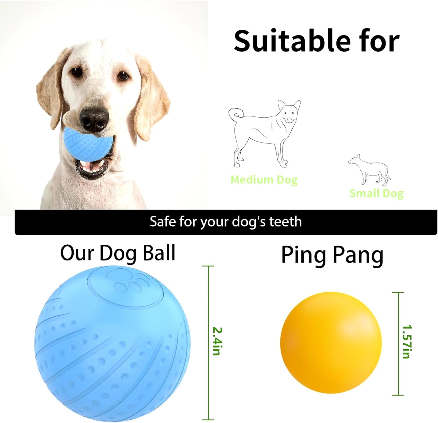 Smart Interactive Pet Ball With LED Lights