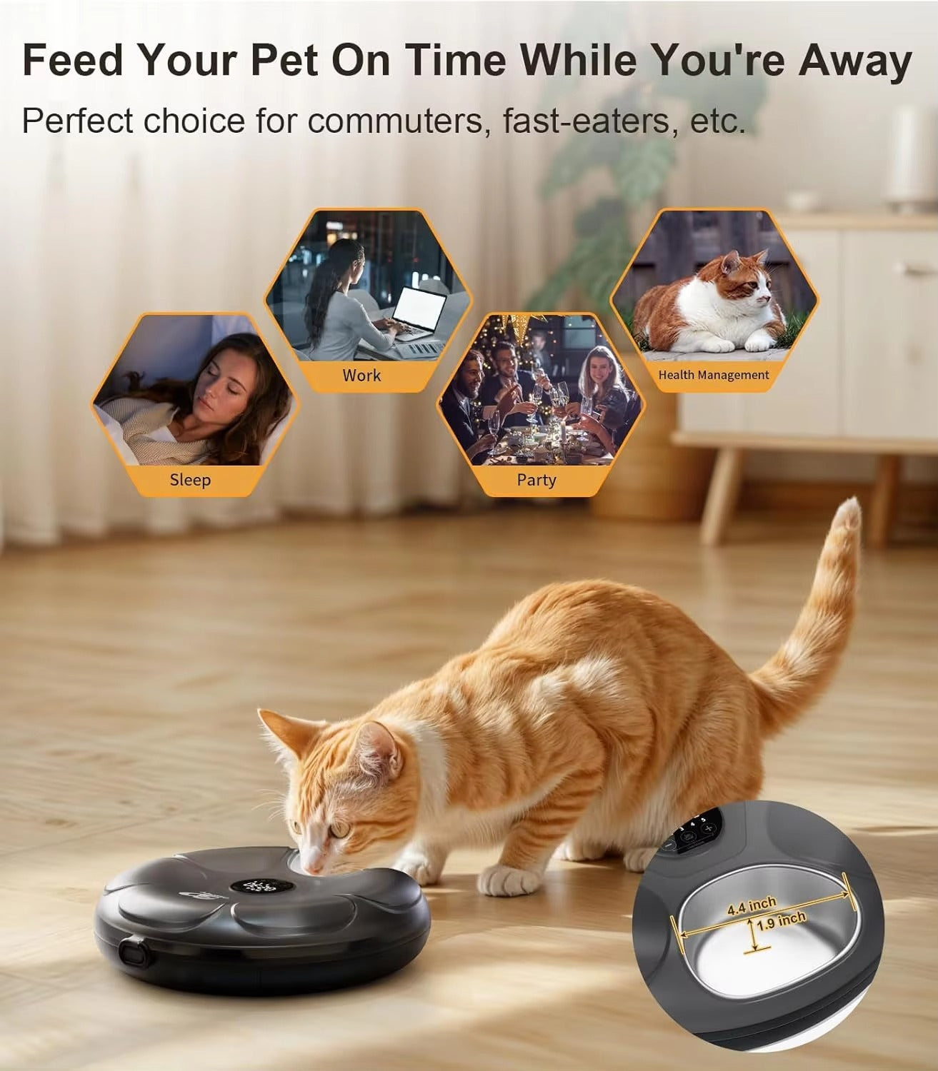 Pet Cordless Automatic Food Dispenser