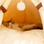 Pet Plush Tippy Tent Cave Bed