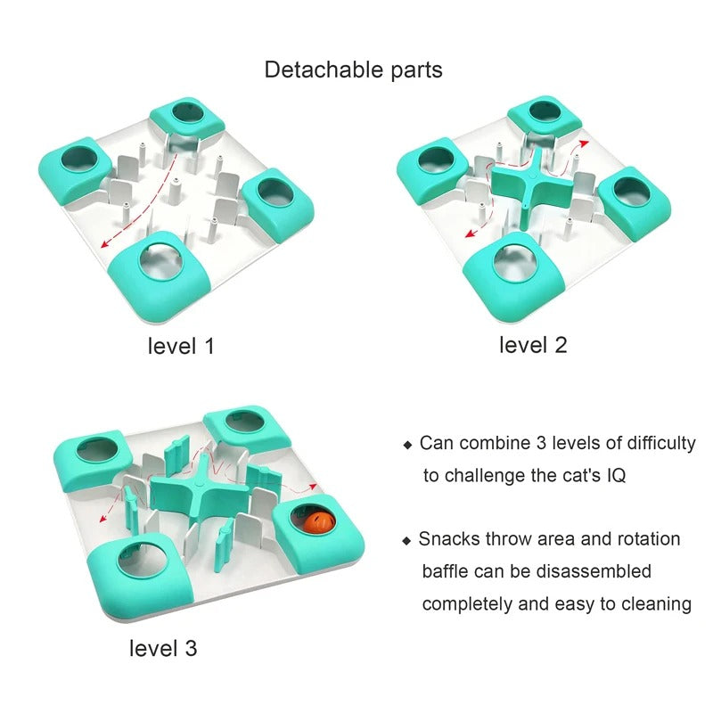 Cat Treat Maze Puzzle Feeder Toy
