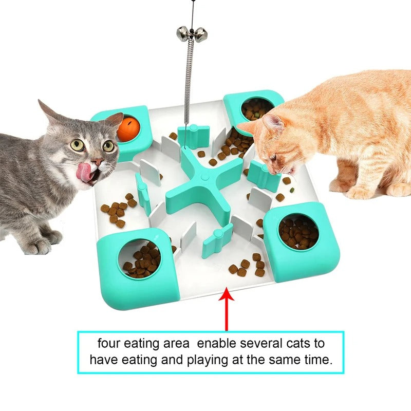 Cat Treat Maze Puzzle Feeder Toy