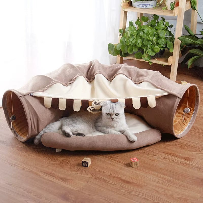 Cat Soft Foldable Tunnel Bed