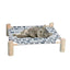 Cat Elevated Wooden Hammock Canvas Bed