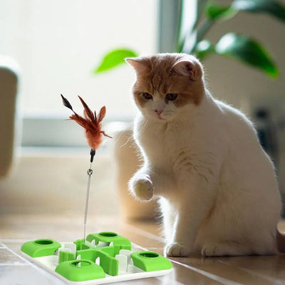 Cat Treat Maze Puzzle Feeder Toy
