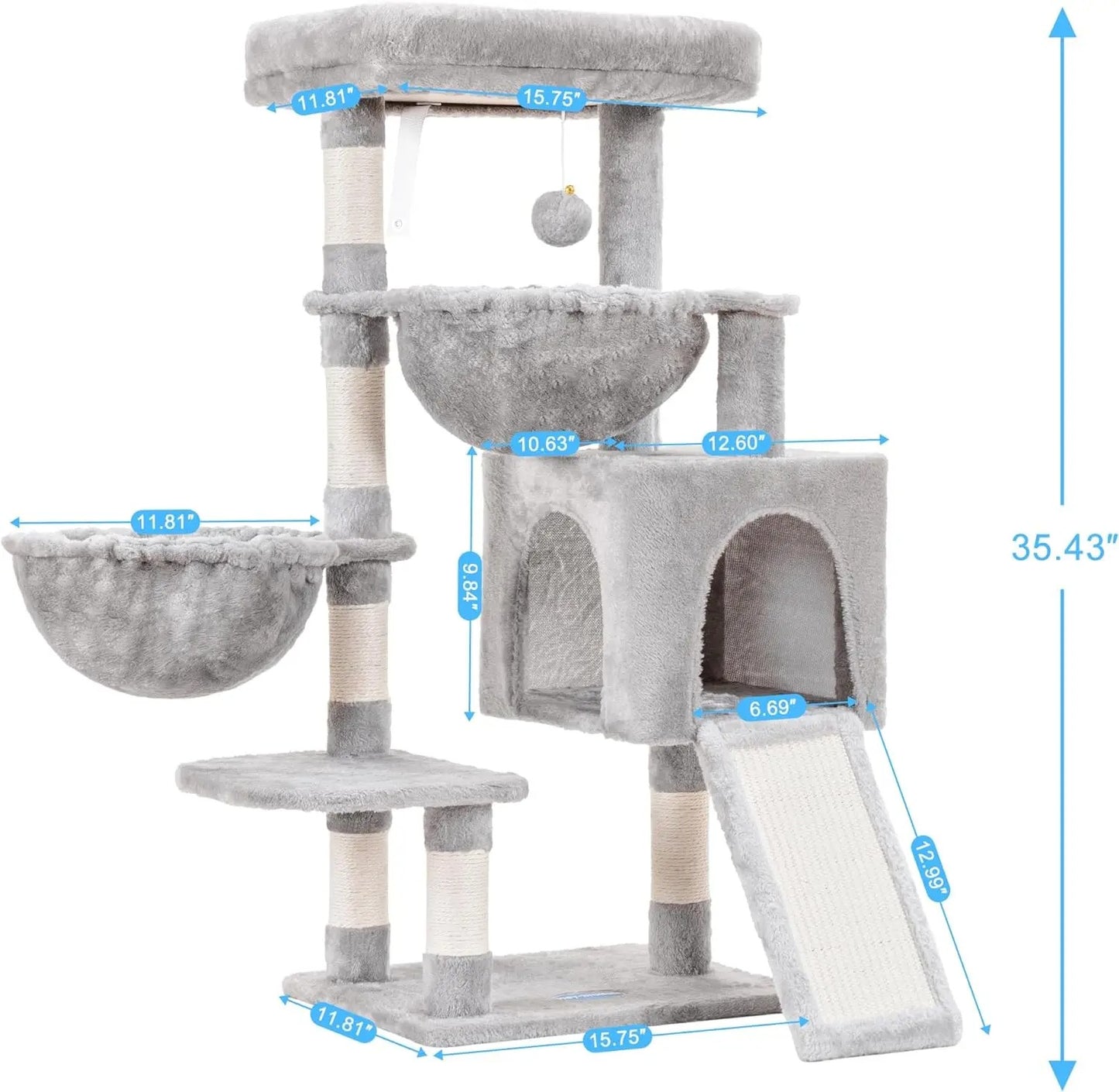 Cat 35"  Sisal Scratch Condo Tower