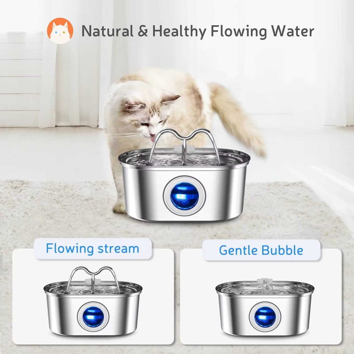 Pet Automatic 3.2L Stainless Steel Water Fountain