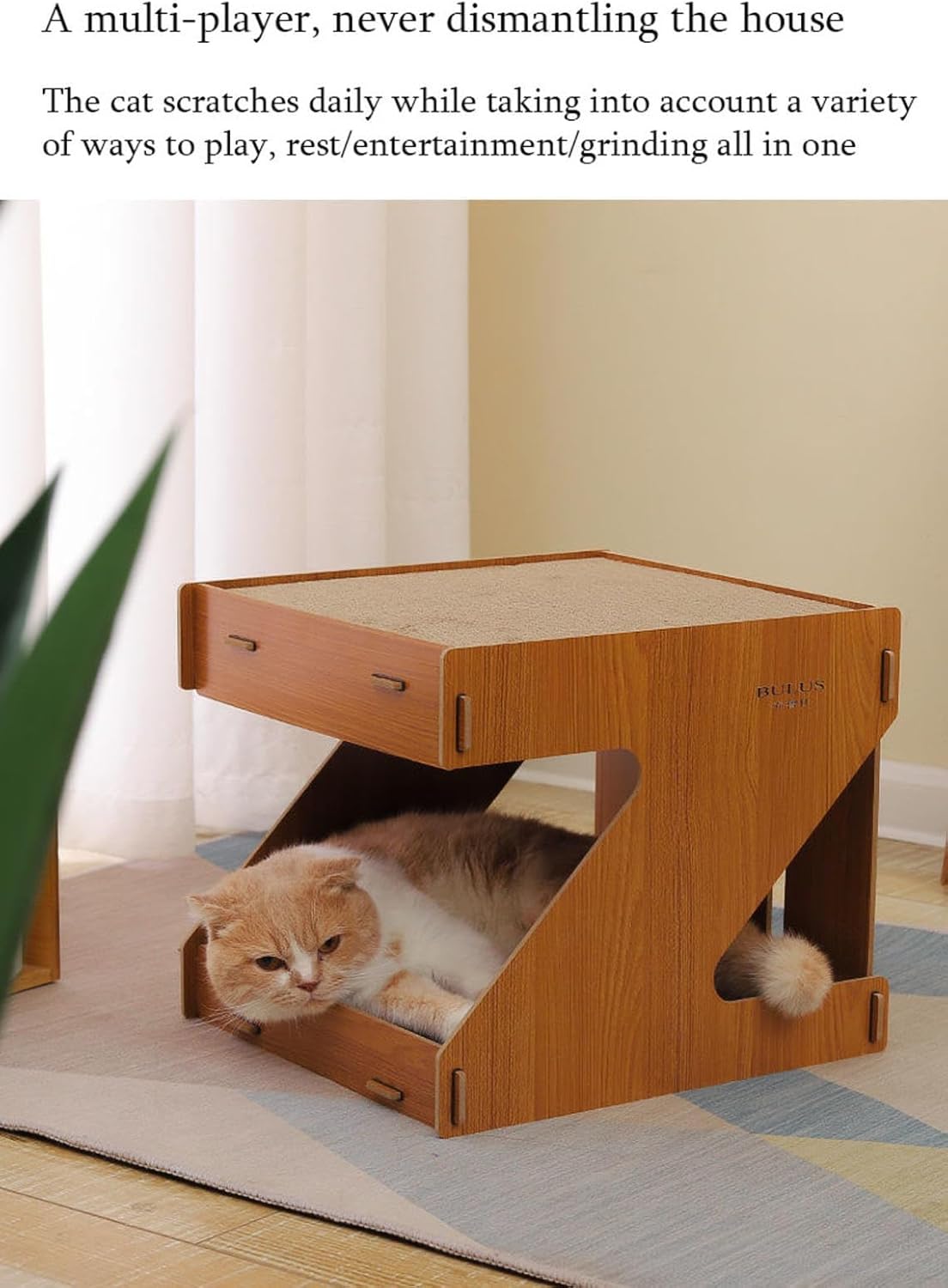 Cat Wooden Scratcher House