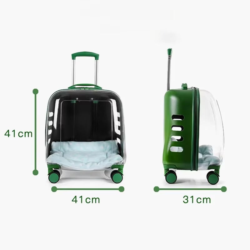 Pet Portable Transparent Trolley Travel Bag