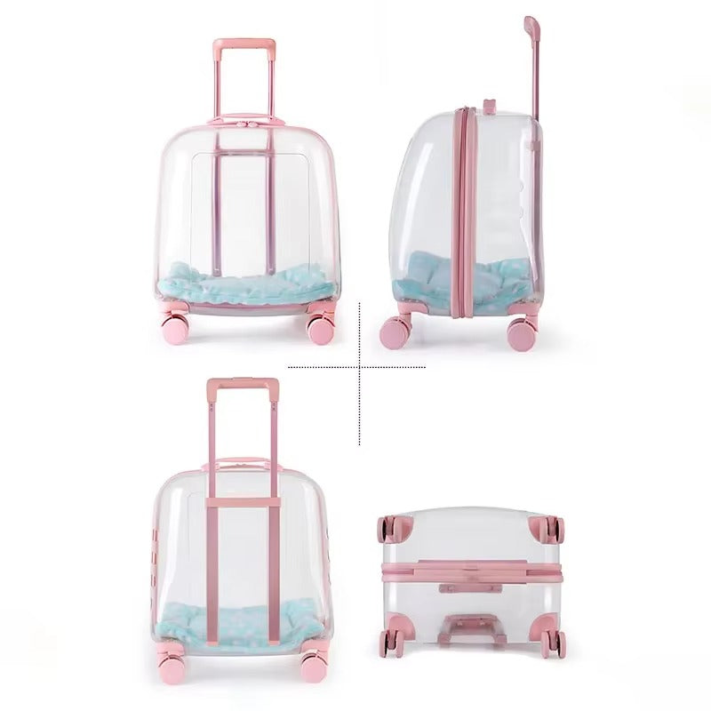 Pet Portable Transparent Trolley Travel Bag