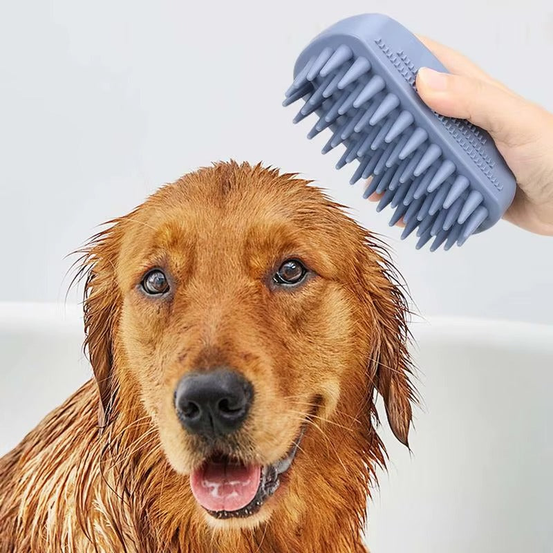 Pet Soft Silicone Grooming Bath Brush