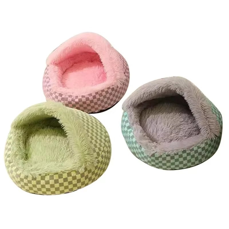 Pet Cozy Nook Plush Bed Cave