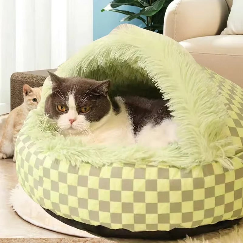 Pet Cozy Nook Plush Bed Cave